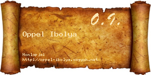 Oppel Ibolya névjegykártya